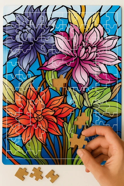 dudugift 140 PARÇA AHŞAP PUZZLE TABLO. 25X35 CM ÖLÇÜLERİNDE. ASKI APARATI İLE. KALİTELİ UV BASKI MODEL-11