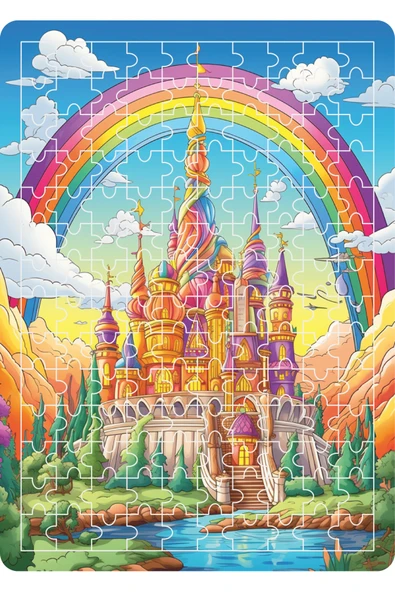 dudugift 140 PARÇA AHŞAP PUZZLE TABLO. 25X35 CM ÖLÇÜLERİNDE. ASKI APARATI İLE. KALİTELİ UV BASKI MODEL-10 - 2
