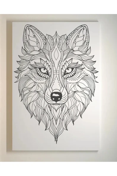 dudugift 25x35 Resimli Tuval Boyama Seti- 6 renk akrilik boya ve 2 fırça adet fırça model-15 - 4