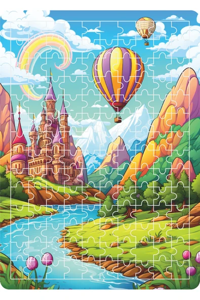 dudugift 140 PARÇA AHŞAP PUZZLE TABLO. 25X35 CM ÖLÇÜLERİNDE. ASKI APARATI İLE. KALİTELİ UV BASKI MODEL-3 - Resim 2