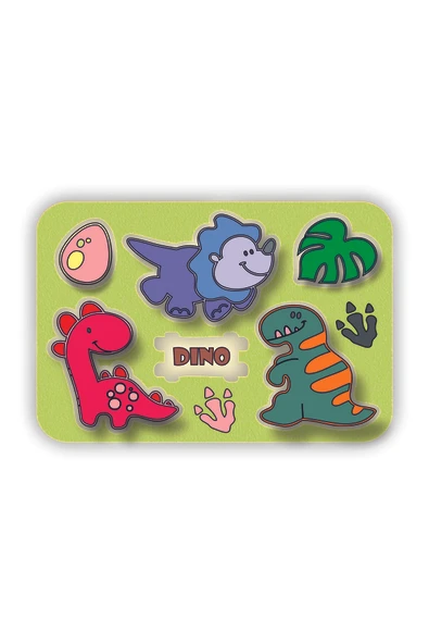 dudugift 6'lı SET Ahşap KARAKTER PUZZLE 6 Farklı Model. Ahşap Kesim 6'lı SET - 5