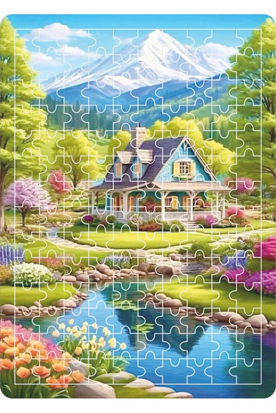 dudugift 140 PARÇA AHŞAP PUZZLE TABLO. 25X35 CM ÖLÇÜLERİNDE. ASKI APARATI İLE. KALİTELİ UV BASKI MODEL-19 ürün görseli