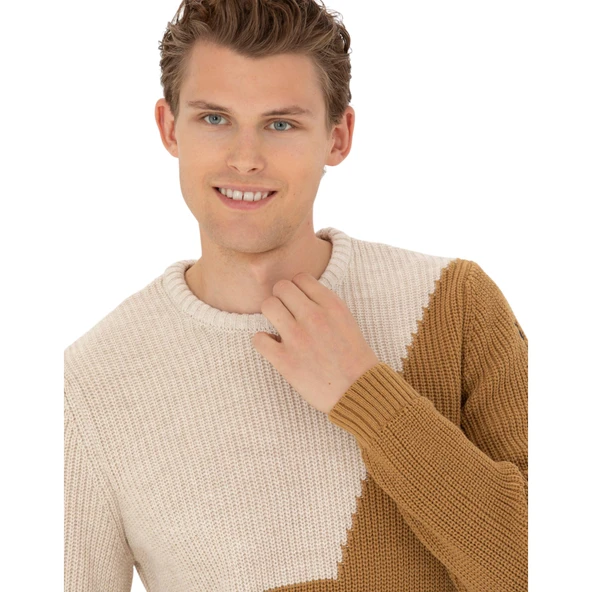 Yuvarlak Yaka Erkek Kazak - Resim 4