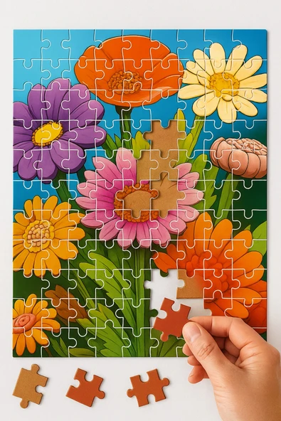 dudugift 140 PARÇA AHŞAP PUZZLE TABLO. 25X35 CM ÖLÇÜLERİNDE. ASKI APARATI İLE. KALİTELİ UV BASKI MODEL-1 ürün görseli