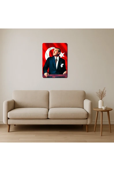 dudugift 140 PARÇA AHŞAP PUZZLE TABLO. 25X35 CM ÖLÇÜLERİNDE. ASKI APARATI İLE.KALİTELİ UV BASKI MODEL-ATATÜRK - Resim 4