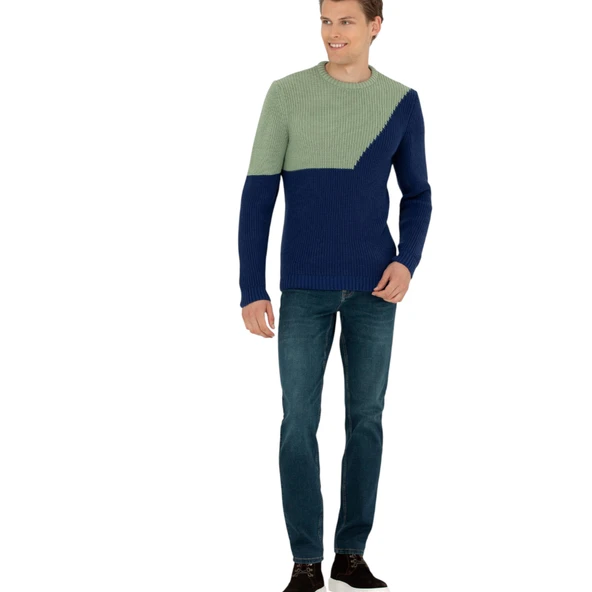 Yuvarlak Yaka Erkek Kazak - Resim 7