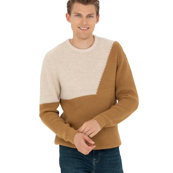 Yuvarlak Yaka Erkek Kazak - Resim 3