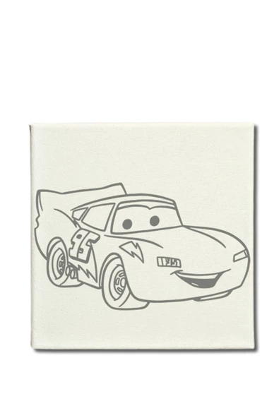 dudugift OKUL Etkinliği-2'li Tuval Boyama Seti. 20x20 Cm Uv Baskı 6 Akrilik Boya 1 Fırça-model-374 - 3