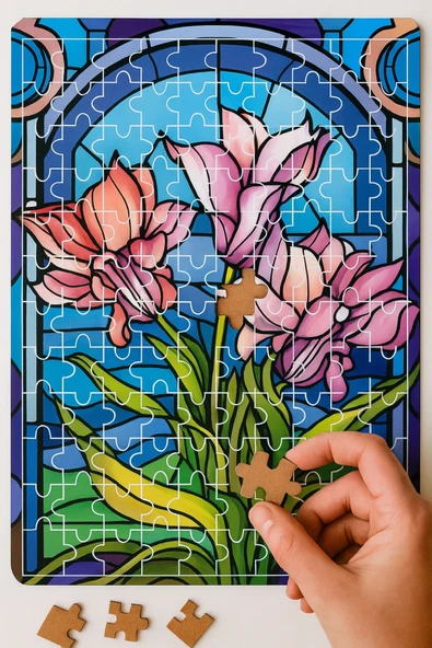 dudugift 140 PARÇA AHŞAP PUZZLE TABLO. 25X35 CM ÖLÇÜLERİNDE. ASKI APARATI İLE. KALİTELİ UV BASKI MODEL-9 ürün görseli
