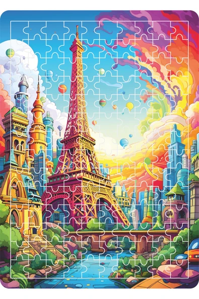 dudugift 140 PARÇA AHŞAP PUZZLE TABLO. 25X35 CM ÖLÇÜLERİNDE. ASKI APARATI İLE. KALİTELİ UV BASKI MODEL-14 - Resim 2