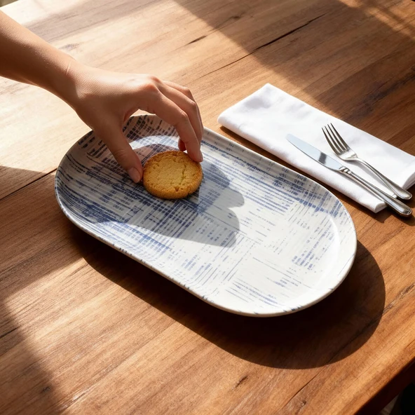 GÜRAL PORSELEN Bilbao  Life 25x15 cm Kayık Tabak 4256 - Resim 2