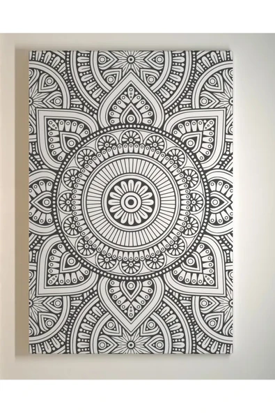 dudugift 6 Adet 25 x 35 cm UV Baskılı Tuval Boyama Seti BOYASIZ FIRÇASIZ SET-1 - 6