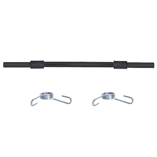 Aydın Sport Siyah Renkli Düz Uzun Bar 150 cm + 2 Adet Yay  + Ücretsiz - 1