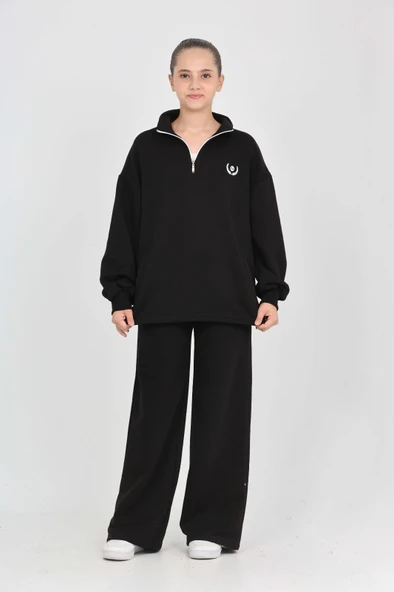 Toontoy Kız Çocuk Sonsuzluk Nakışlı Eşofman Takım - 7