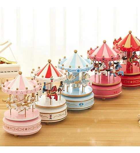 Nostaljik El Yapımı Atlıkarınca Müzik Kutusu N-42 ürün görseli 1