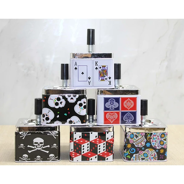 Metal Renkli Basmalı Küllük ürün görseli 1