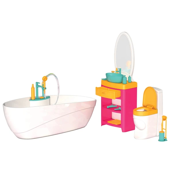 Linda'nın Banyosu - Muhteşem Banyo Oyuncak - Eğlenceli Banyo Seti - Barbie Banyo Seti - 2