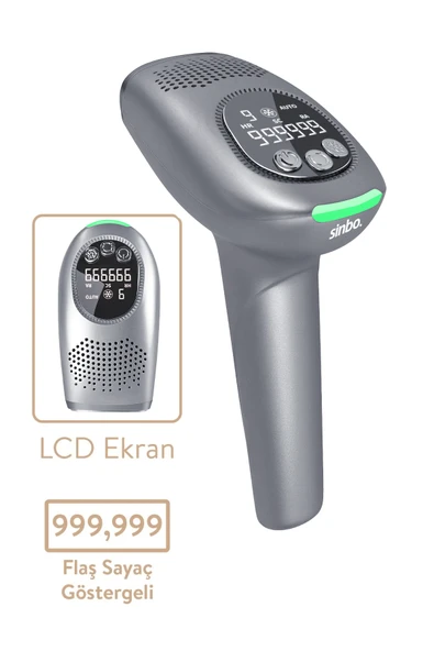 Sinbo SEL-6044 IPL Buz Lazer Epilasyon 999.999 Atım Otomatik/Manuel Dijital Ekran - 2