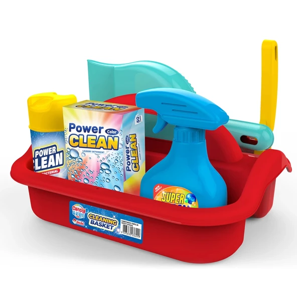 Candy & Ken Temizlik Sepeti - Ev Eşyaları Seti - Ev Oyuncakları Seti ürün görseli