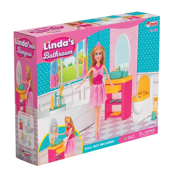 Linda'nın Banyosu - Muhteşem Banyo Oyuncak - Eğlenceli Banyo Seti - Barbie Banyo Seti - 4