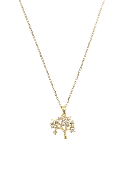 Çelik Kolye Gold 45Cm Ağaç ürün görseli 1