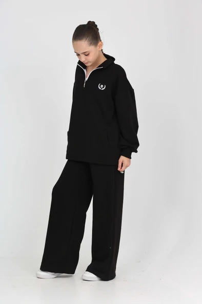 Toontoy Kız Çocuk Sonsuzluk Nakışlı Eşofman Takım - 9