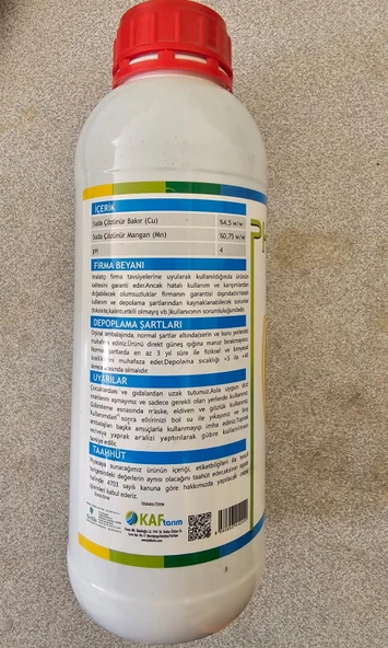 Sıvı Bakır (Cu)- Zeytin Elma Ayva Ceviz Kiraz Için Bakır Phylon Coper Bitkileri Korur 1 Lt - 3