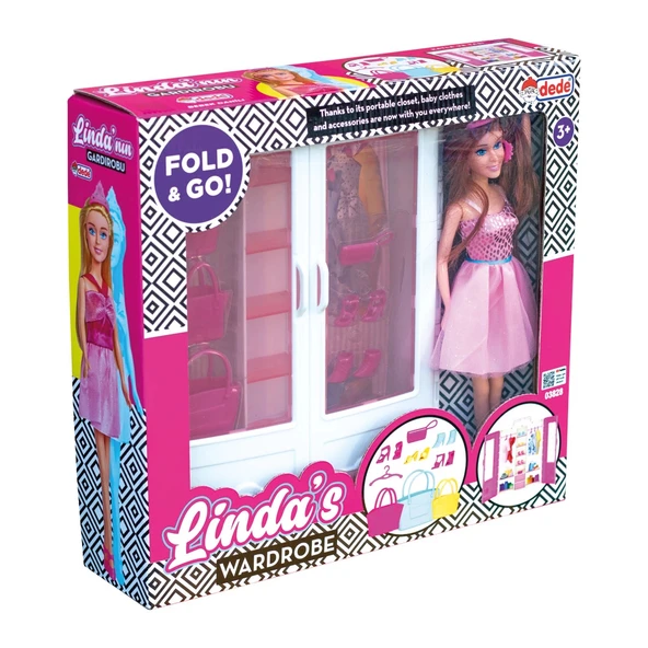 Linda'nın Bebekli Gardırobu - Barbie Dolap - Barbie Giysi Dolabı - Barbie Gardırop - Gardrop - 3