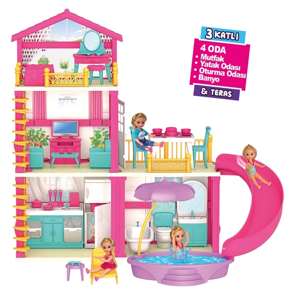Lola'nın Tatil Evi - Ev Oyuncak - Lola'nın Tatil Ev Seti - Barbie Ev Seti - 2