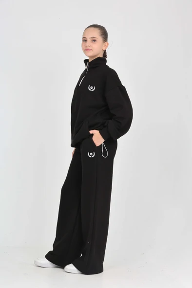 Toontoy Kız Çocuk Sonsuzluk Nakışlı Eşofman Takım - 10