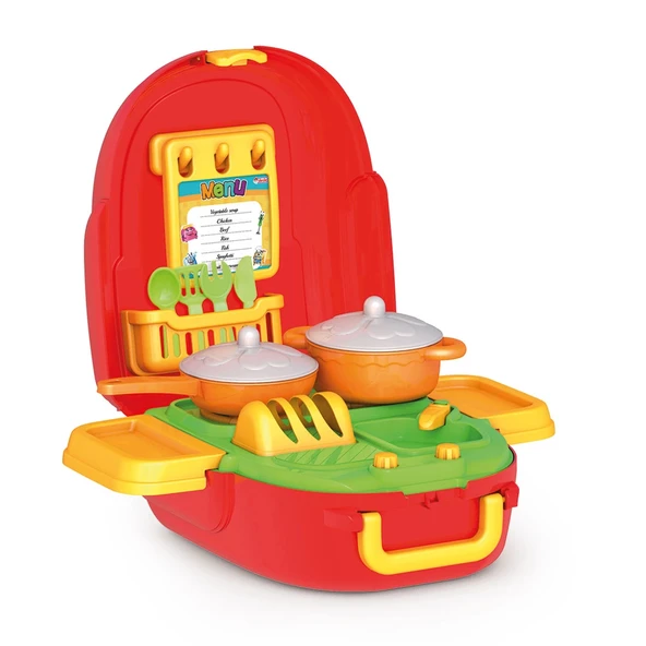 Candy & Ken Mutfak Set Sırt Çantası - Mutfak Setleri - Bulaşık Seti - Mutfak Gereçleri - Resim 4