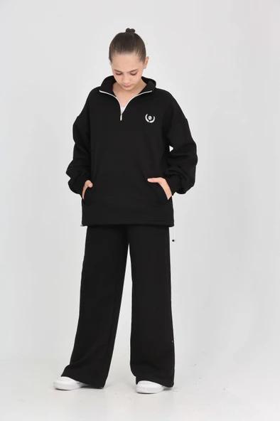 Toontoy Kız Çocuk Sonsuzluk Nakışlı Eşofman Takım - 8