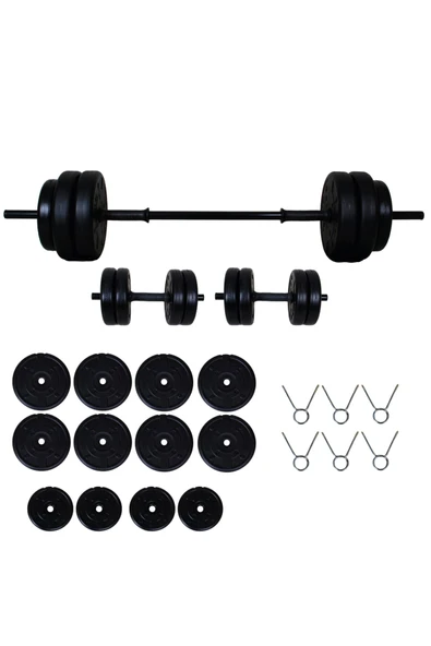 Aydın Sport 55 Kg 150 Cm Uzun Bar Dambıl Seti, Halter Seti Ve Fitness Ağırlık Seti