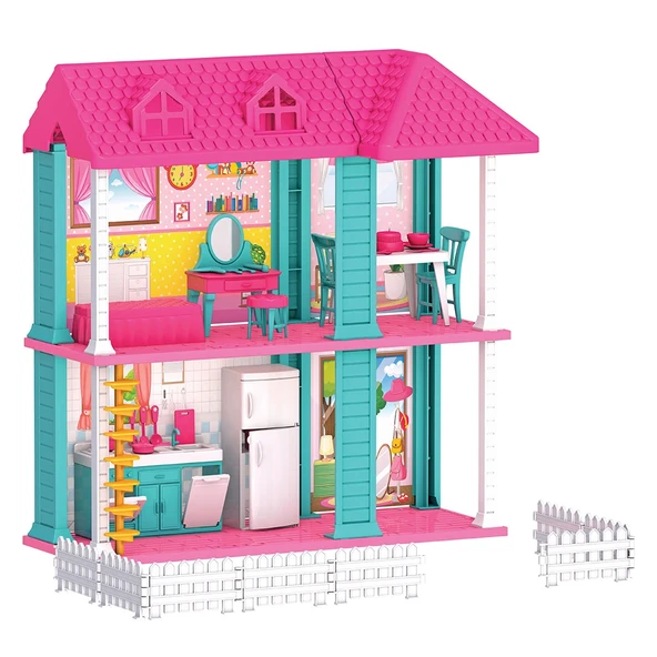 Mila'nın 2 Katlı Rüya Evi - Ev Oyuncak - Milanın Rüya Ev Seti - Barbie Ev Seti - Rüya Evi - Oyun Evi - 3