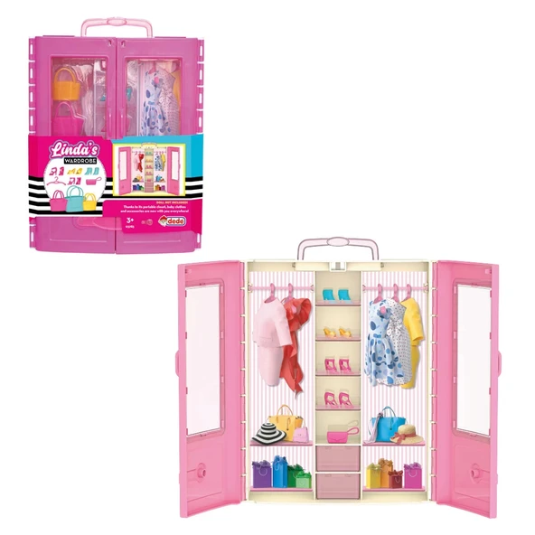 Linda'nın Gardırobu - Barbie Dolap - Barbie Giysi Dolabı - Barbie Gardırop - Barbienin Kıyafet Dolap - Gardrop - Lindanı