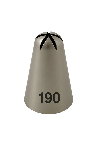 Kitchenify Krema Sıkma Torbası Ucu Kapalı Yıldız Duy 190,paslanmaz Çelik Orta Boy,krema Duyu,şanti Torbası Ucu, - Resim 4