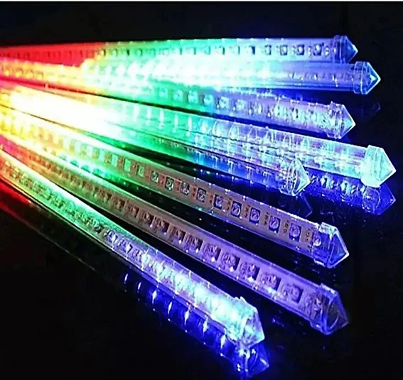 8 Adet Meteor Kayan Tüp Led Ağaç Bahçe Solar Güneş Enerjili Led S-12 - 1