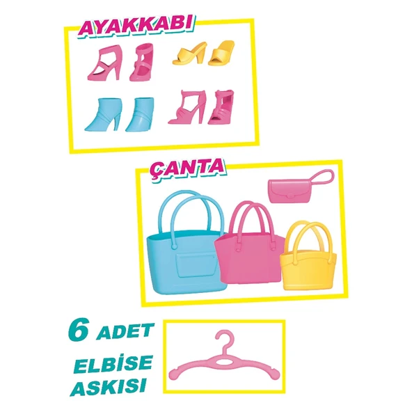 Linda'nın Gardırobu - Barbie Dolap - Barbie Giysi Dolabı - Barbie Gardırop - Barbienin Kıyafet Dolap - Gardrop - Lindanı - 2