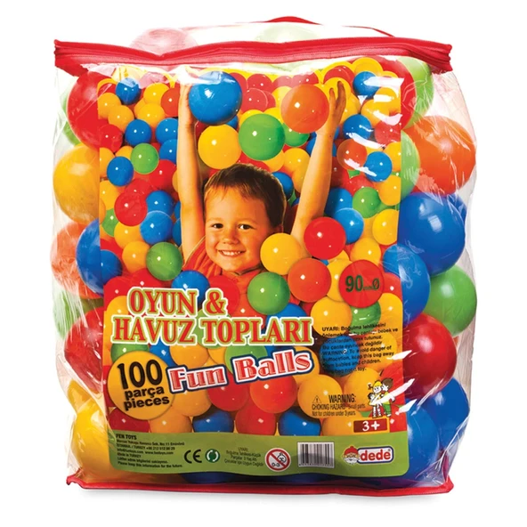 Oyun Havuz Topu 100'lü PVC (9 mm.) - Oyun Topları - Havuz Topları - Renkli Toplar ürün görseli