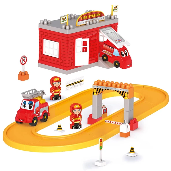 İtfaiye Yol Seti - Lego Oyuncağı - Lego Setleri - Bloklar - Lego Seti - Yarış Seti - 4
