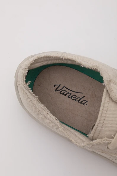 1383 V-Barefoot Comfort Keten Kadın Ayakkabı Bej - Resim 4