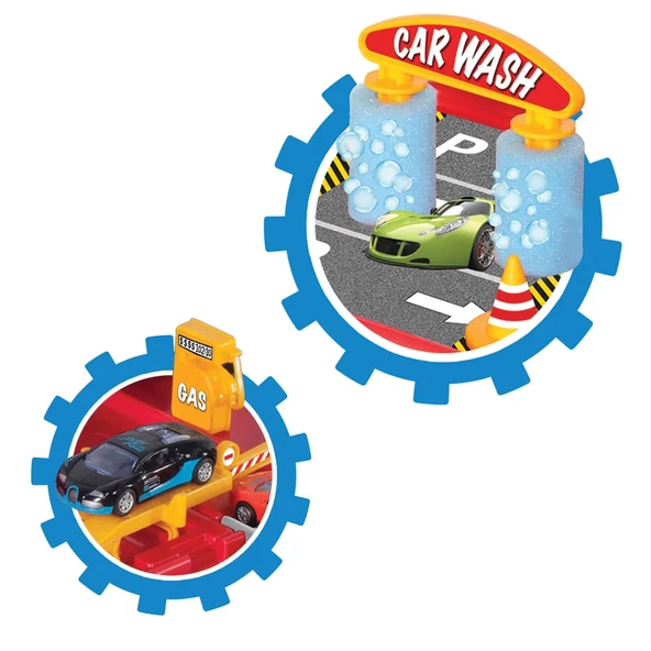 Tek Katlı Garaj Seti - Otopark Seti - Araba Seti - Araç Seti - Araba Oyunu - Tek Garaj - Resim 2