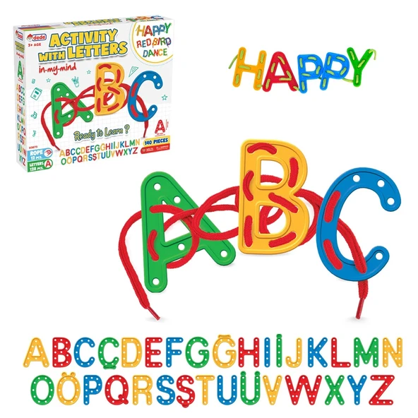 Harflerle Aktivite Oyunu - Lego Setleri - Alfabe Oyunu - Şekilli Lego - 1