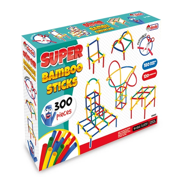 Süper Bambu Çubuklar (300 Parça) - Lego Setleri - Borular Lego - Plastik Çubuklar - Resim 5