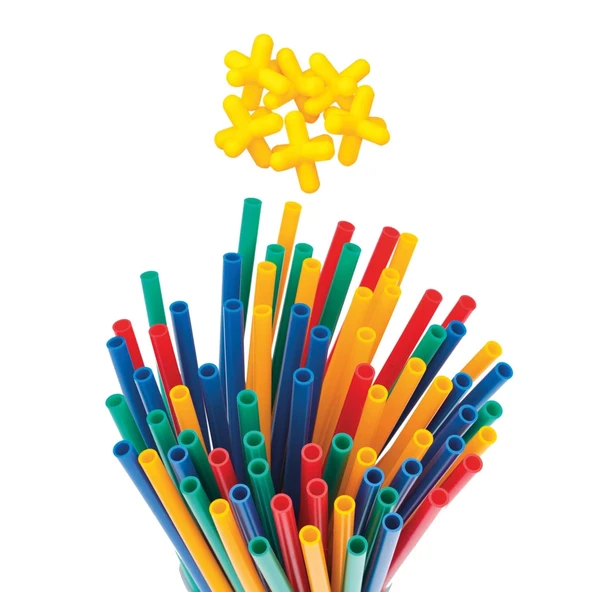 Süper Bambu Çubuklar (200 Parça) - Lego Setleri - Borular Lego - Plastik Çubuklar - 2