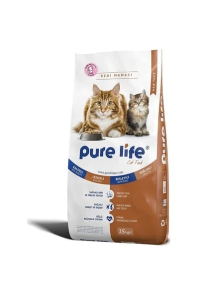 Pure Life Balıklı Yetişkin Kedi Maması 15 kg