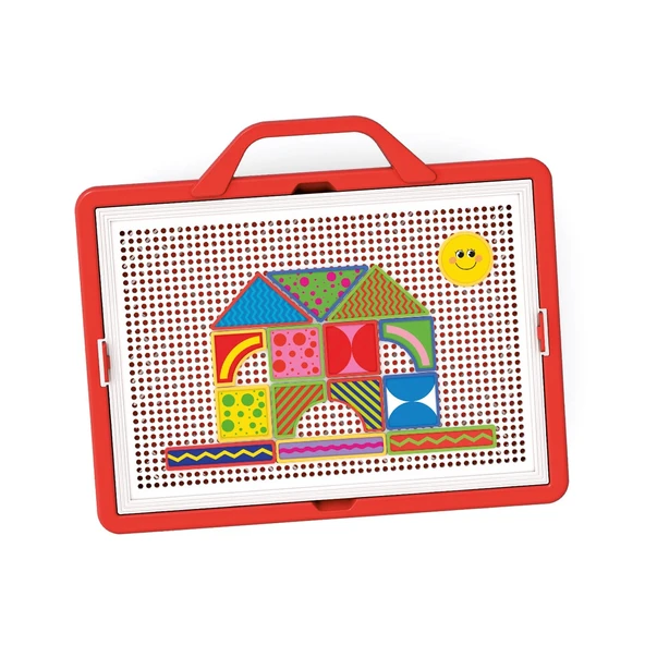 Arkadaşım Bul ve Yap Çanta - Lego Setleri - Geometrik Oyun - Görsel Aktivite - Oyuncak - 5