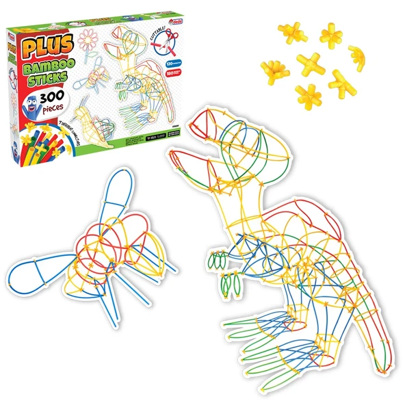 Plus Bambu Çubuklar (300 Parça) - Lego Setleri - Borular Lego - Plastik Çubuklar - 1
