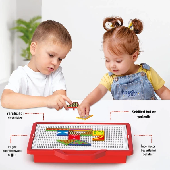 Arkadaşım Bul ve Yap Çanta - Lego Setleri - Geometrik Oyun - Görsel Aktivite - Oyuncak - 4