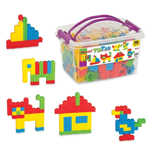 Maxi Tiktak Lego (156 Parça) - Tik-Tak Puzzle - Küçük Bloklar - Maxi Tik Tak Legolar Oyuncak ürün görseli